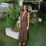 Ensemble Kimono Gilet Marron Long - Vignette | Kimono Japon