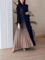 Kimono Abaya Plissé Abricot - Vignette | Kimono Japon