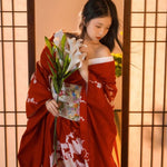 Kimono Japonais Femme Rouge - Vignette | Kimono Japon