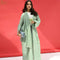 Kimono Abaya Vert à Fleurs