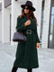 Manteau à Ceinture Style Kimono Vert