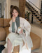 Manteau Kimono d’Hiver Femme Blanc