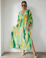 Robe Kimono Bohème Verte - Vignette | Kimono Japon