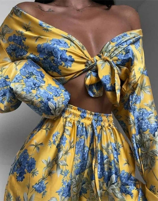 Pyjama Kimono Jaune Sexy