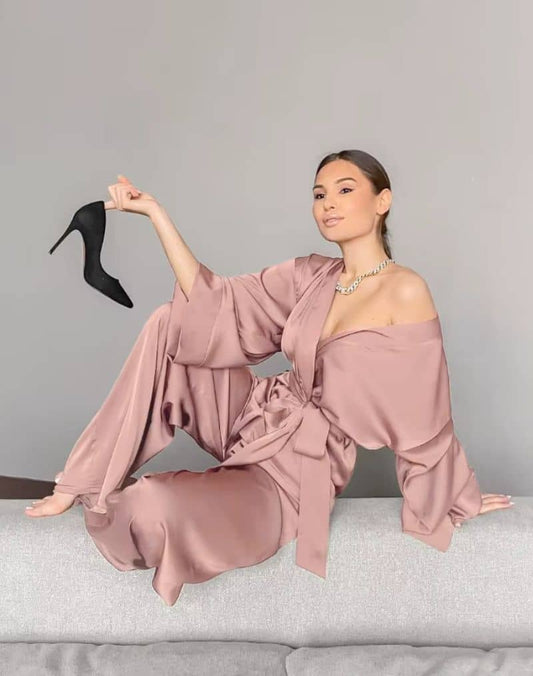 Ensemble Pyjama Kimono Pantalon Sexy