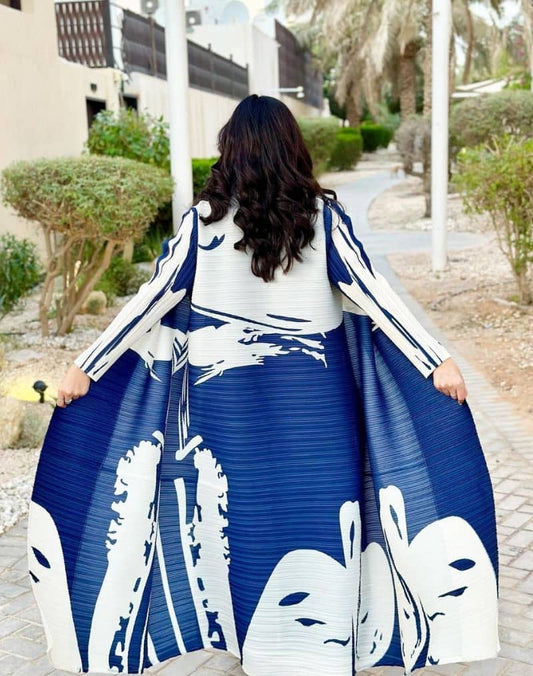 Kimono Abaya Bleu et Blanc