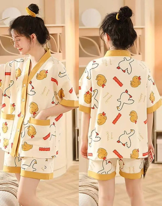 Pyjama Kimono Femme Canard