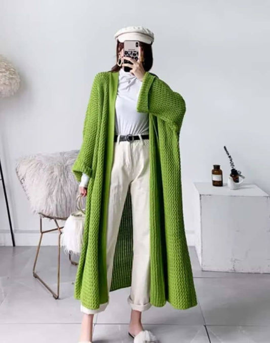 Manteau Kimono Maxi Tricot
