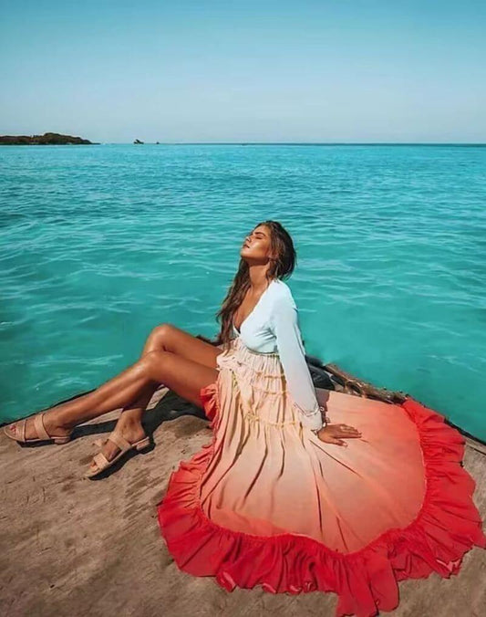 Robe Kimono Arc-en-Ciel Maxi