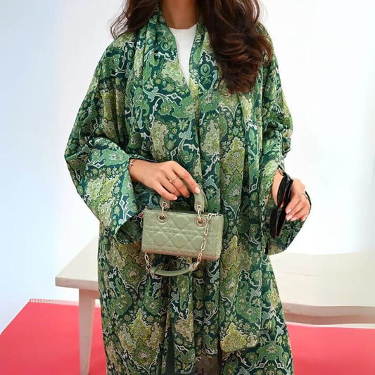 Kimono Abaya Vert Élégant