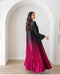 Abaya Kimono Plissée Rose Dégradé