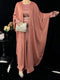 Ensemble Abaya Kimono de Luxe Rouge
