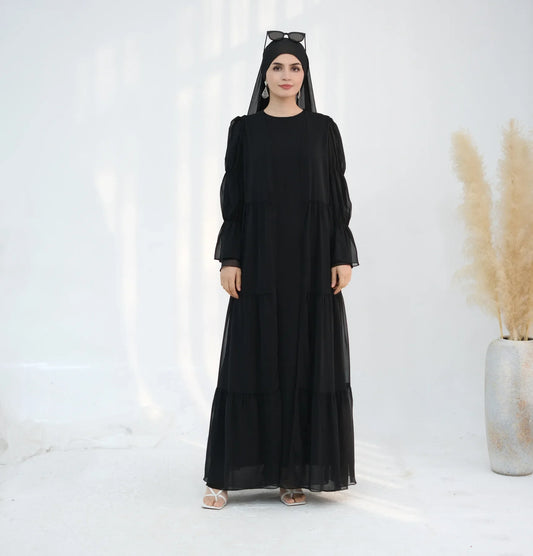 Ensemble Kimono Abaya Noir