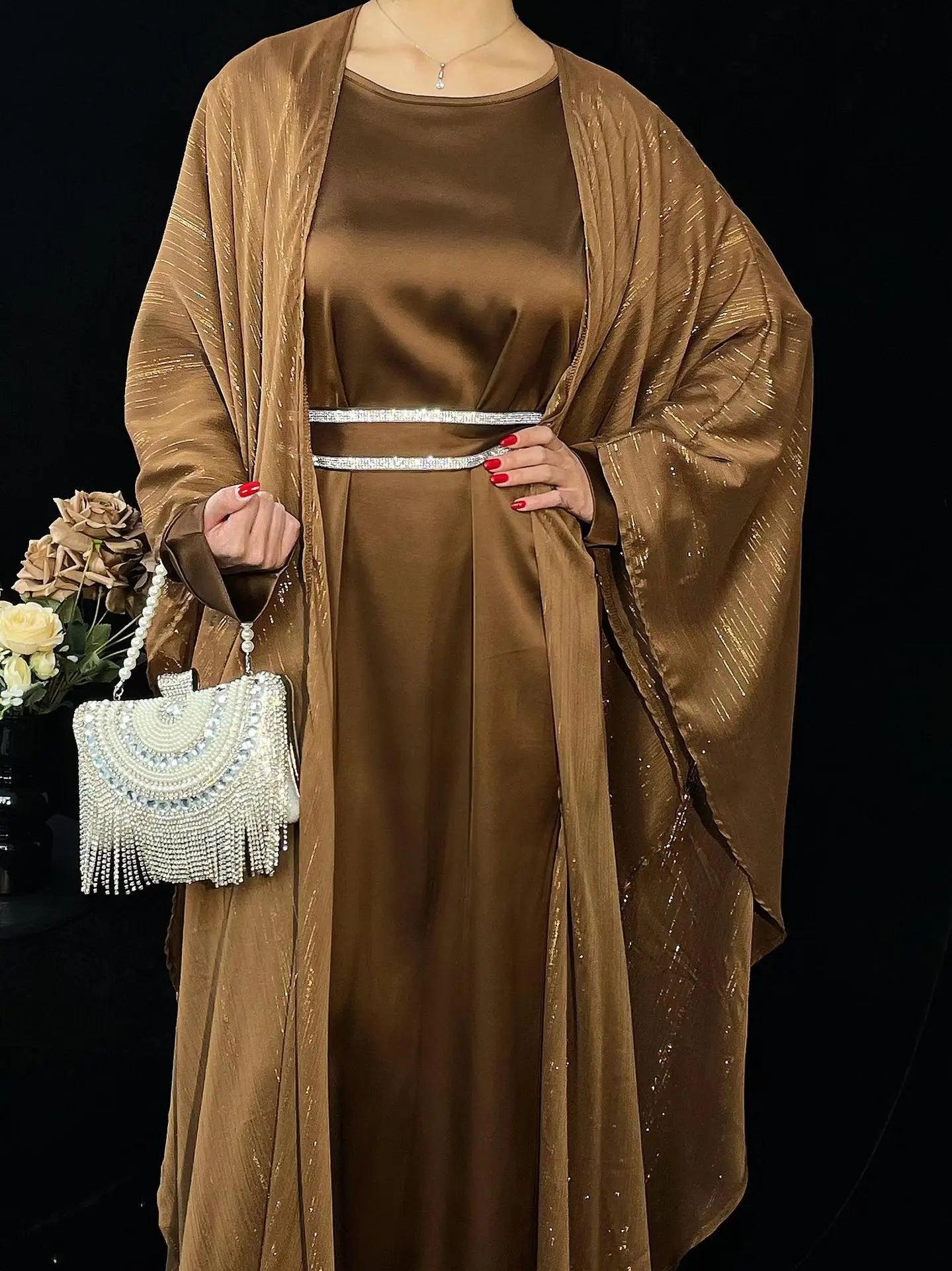 Ensemble Kimono Abaya Élégant