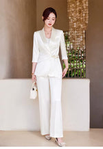 Ensemble Kimono Blanc Effet Satiné - Vignette | Kimono Japon