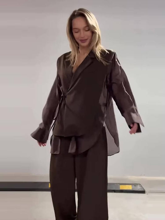 Ensemble Kimono Léger Café