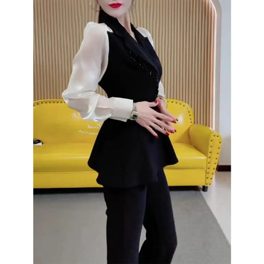 Ensemble Kimono Noir et Blanc Stylé