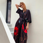 Kimono Pyjama Long à Manche Courte - Vignette | Kimono Japon