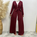 Kimono Abaya Bordeaux Cardigan - Vignette | Kimono Japon