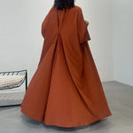 Kimono Abaya Orange Dos à Lacet - Vignette | Kimono Japon