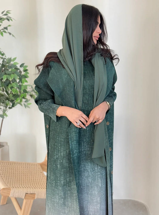 Kimono Abaya Vert Dégradé