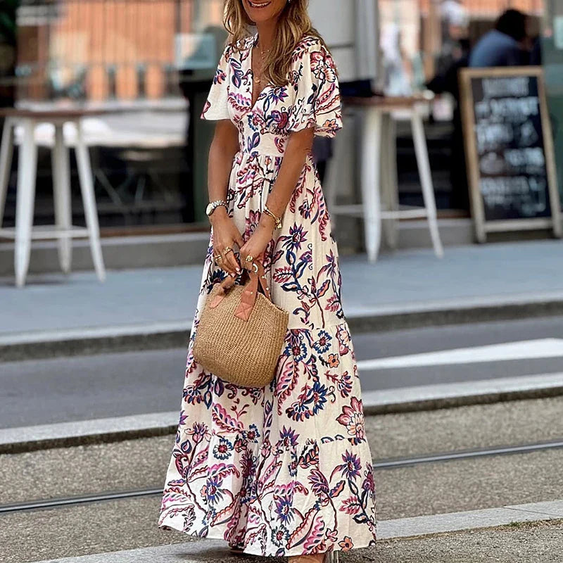 Robe Kimono de Plage à Volants