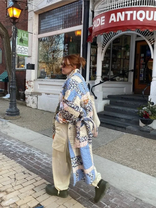 Manteau Kimono en Coton Chaud