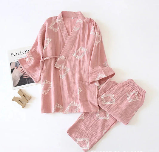 Pyjama Kimono en Coton Confortable