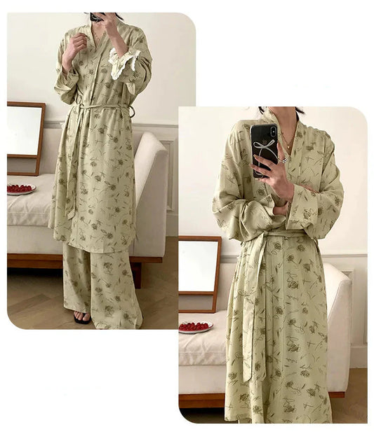 Pyjama Kimono Vert Doux