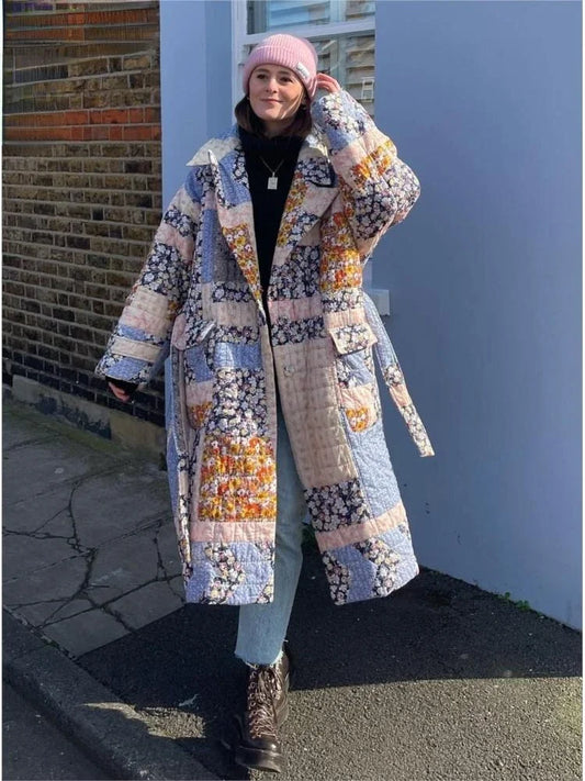 Manteau Kimono en Coton Chaud