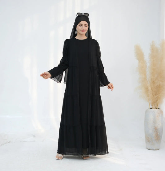 Ensemble Kimono Abaya Noir