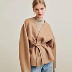 Veste Kimono Beige en Laine - Vignette | Kimono Japon