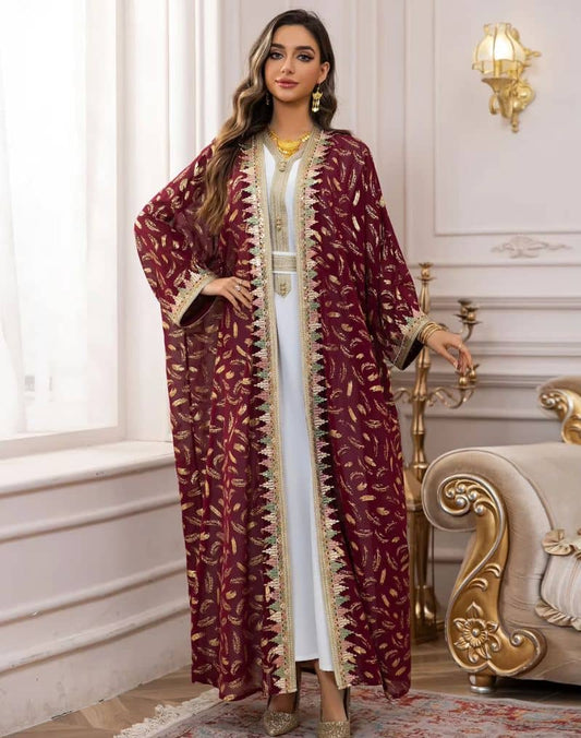 Ensemble Abaya Kimono de Luxe Femme