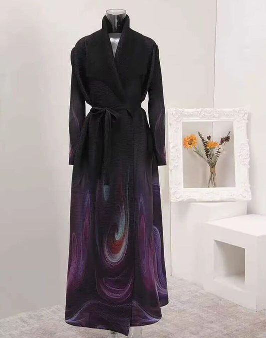 Kimono Abaya à Motifs Raffinés