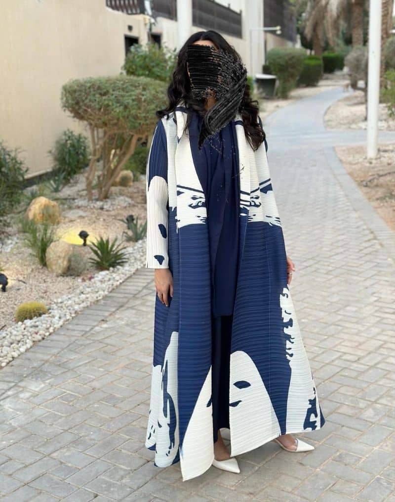 Kimono Abaya Bleu et Blanc