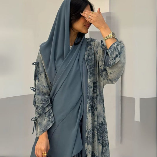 Kimono Abaya Nuances de Bleu