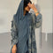 Kimono Abaya Nuances de Bleu