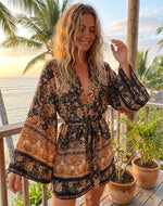 Kimono Bohème Court Élégant - Vignette | Kimono Japon