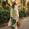 Kimono de Plage Oiseaux Vert