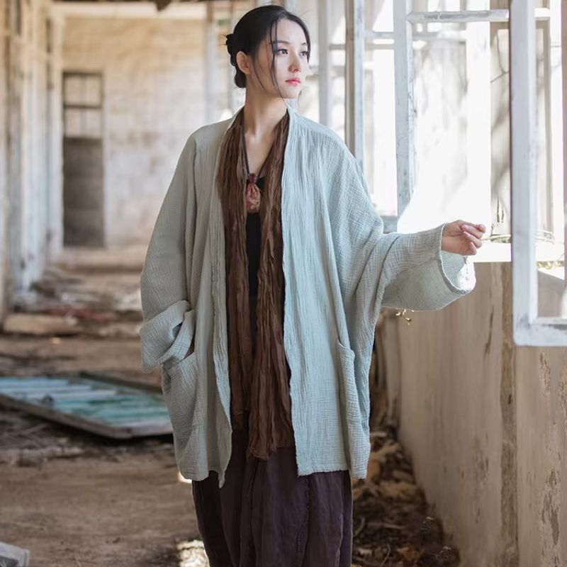 Kimono Veste Ample Bleu