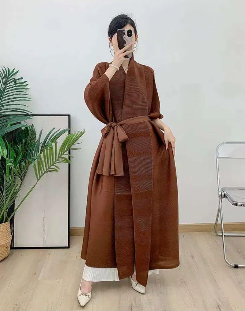 Manteau Kimono Long Café