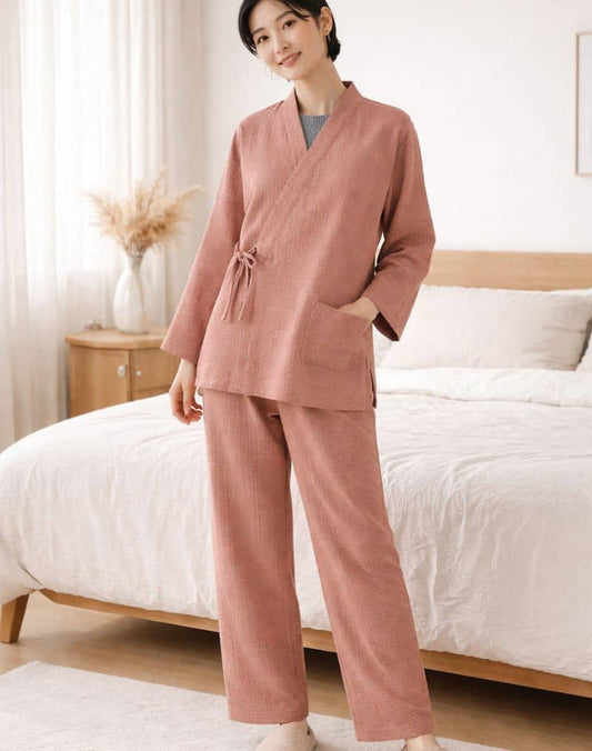 Pyjama Kimono Chaud Rose