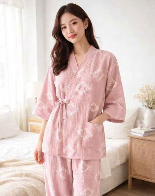 Pyjama Kimono en Coton Confortable