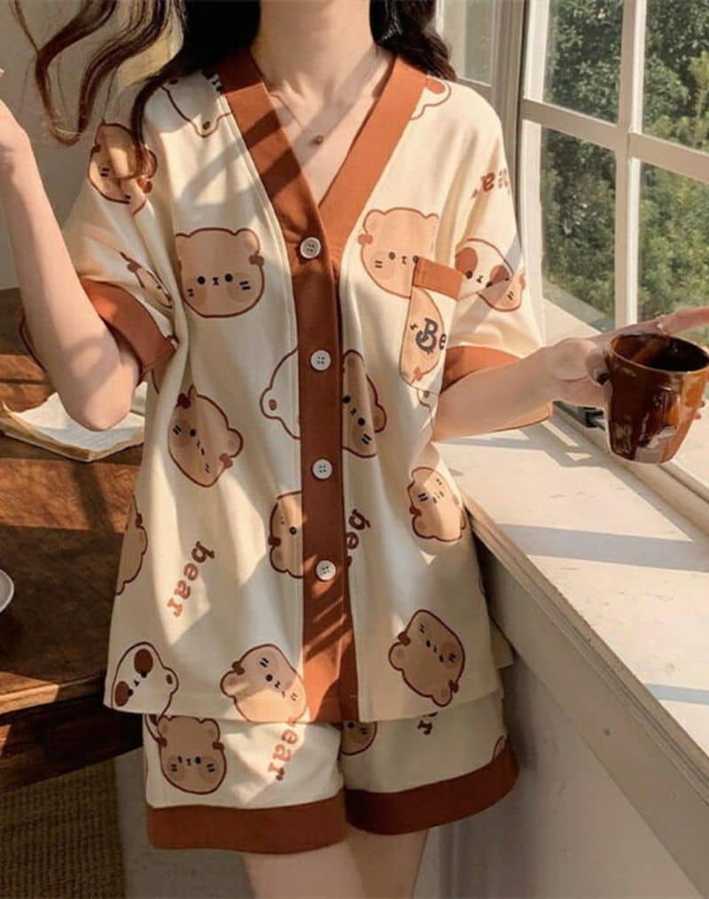 Pyjama Kimono Femme Ours