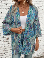 Veste Bleue Kimono Stylée - Vignette | Kimono Japon
