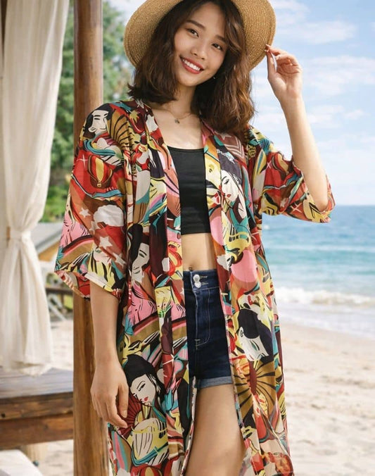 Veste Kimono Japonais Grande Taille